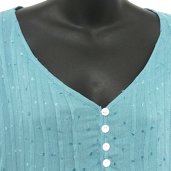3 for $25- Robin's Egg Blue Blouse. Size small. - Picture 6 of 10